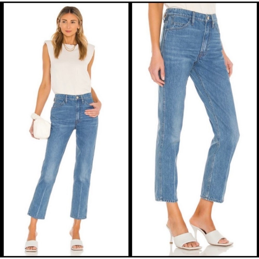 FRAME DENIM LE ITALIEN STRAIGHT JEANS - PURE BLUE‎ SIZE 24